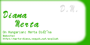 diana merta business card